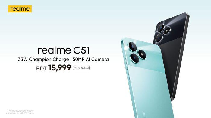 Realme launches C51 with 33W fast charge